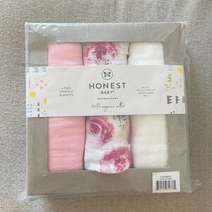 3 packs organic cotton swaddle blankets